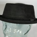 STETSON Pork Pie Hat pigskin Leder Hut schwarz Trilby Leather NEU – Bild 2
