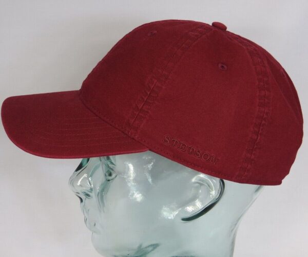 STETSON DUCOR Organic Cotton Basecap Sommer Mütze Kappe Cap rot UV Schutz NEU