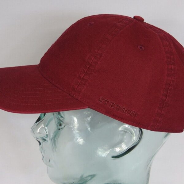 STETSON DUCOR Organic Cotton Baseball Cap Basecap Sommer Mütze Kappe rot UV Schutz NEU