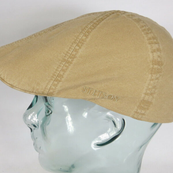 STETSON TEXAS Organic Cotton Flatcap Schieber Mütze Ivy Cap Gatsby beige 6611107