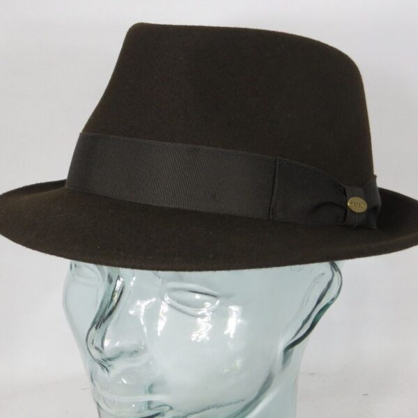 MAYSER TROY TRILBY HUT Cicero Wollhut Braun Trilbyhut Herrenhut Filzhut NEU