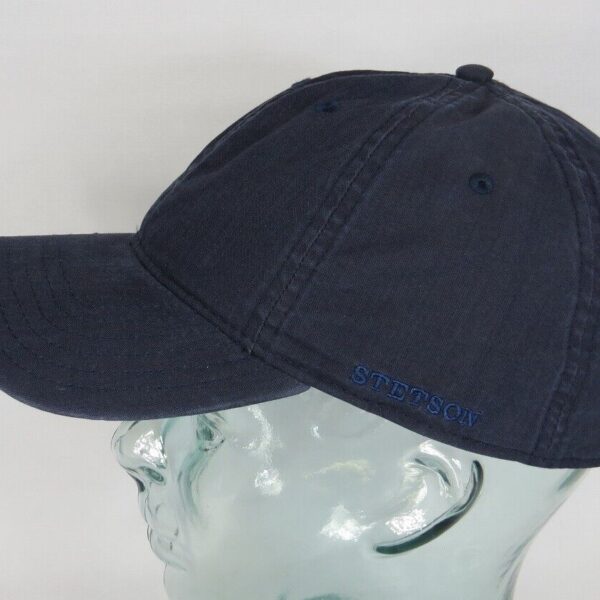 STETSON DUCOR Organic Cotton Baseball Cap Basecap Sommer Mütze Kappe blau UV Schutz NEU