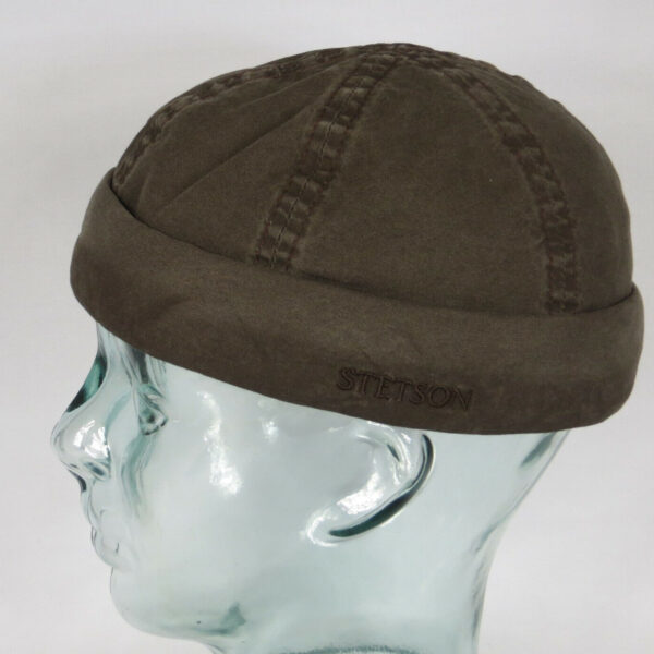 STETSON Docker Mütze Organic Cotton Skullcap Sommer Sailor Cap braun NEU