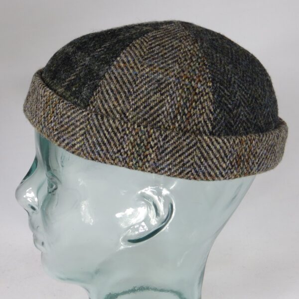 Bullani Sailorcap Patchwork Harris Tweed Dockermütze Skull Sailor Cap Mütze Neu