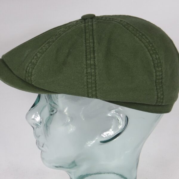 Stetson Hatteras Organic Cotton Baumwolle Mütze Kappe Flatcap Cap grün Neu