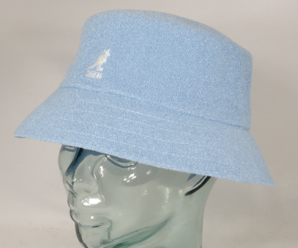 Kangol Bermuda Bucket Hat Fischerhut Frottee Hut blau NEU