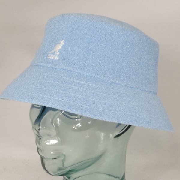 Kangol Bermuda Bucket Hat Fischerhut Frottee Hut blau NEU
