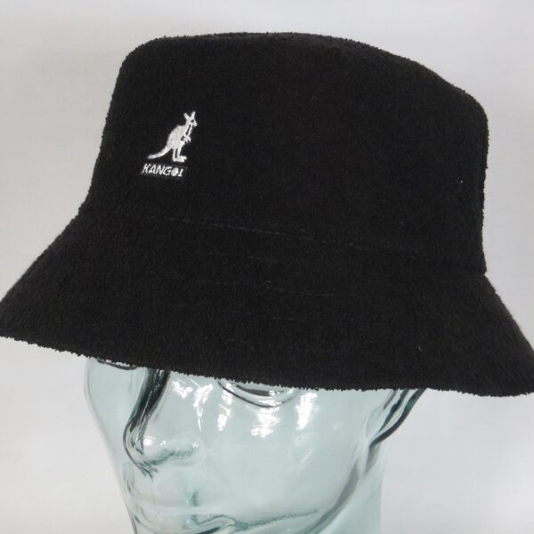 Kangol Bermuda Bucket Hat Fischerhut Frottee Hut schwarz NEU