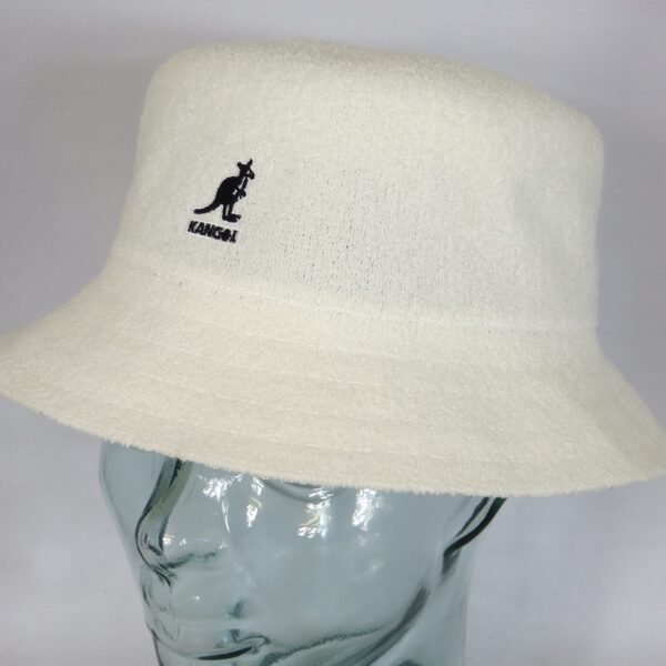 Kangol Bermuda Bucket Hat Fischerhut Frottee Hut weiss NEU