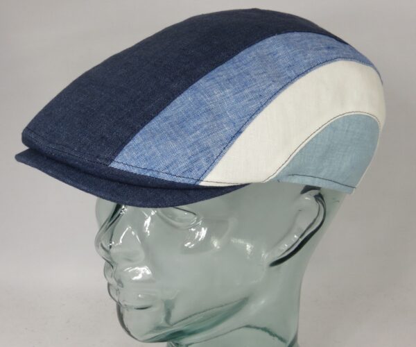 Göttmann Detroit Leinen Schiebermütze Flatcap Kappe Mütze blau UV Schutz Neu