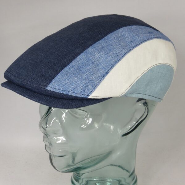 Göttmann Detroit Leinen Schiebermütze Flatcap Kappe Mütze blau UV Schutz Neu