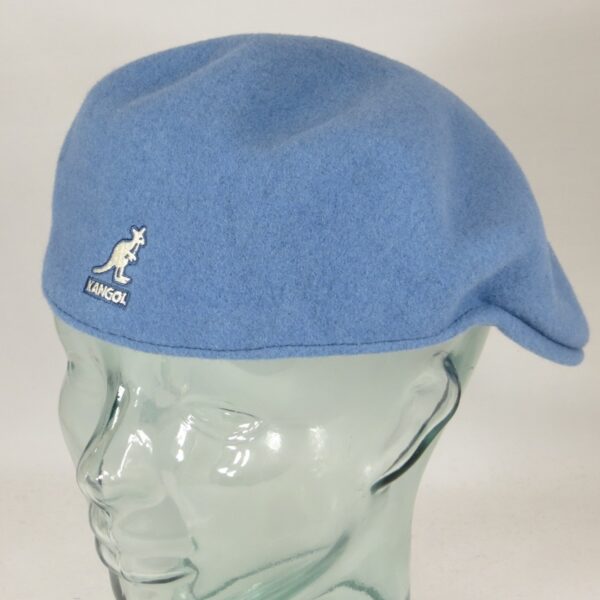 Kangol Wool 504 Schiebermütze blau denim blue Wolle Faltcap Mütze Cap Pepe Neu