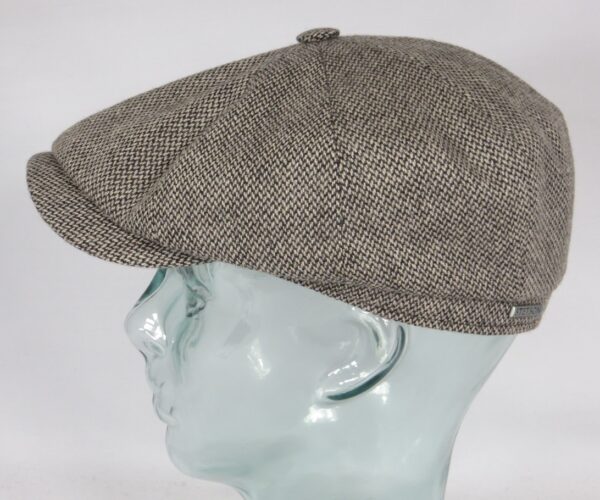 Stetson Hatteras Wool Schiebermütze Flatcap Cap Kappe Mütze Bakerboy beige Neu