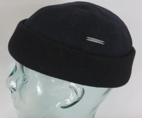 Stetson Sparr Dockermütze Beanie Cap Rollrand Skullcap blau Neu