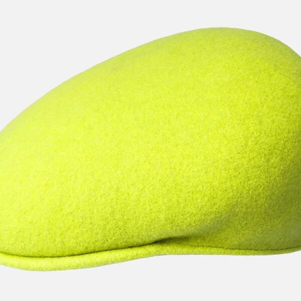 Kangol Wool 504 Schiebermütze Flatcap neongelb sulphur Wolle Mütze Cap Pepe Neu