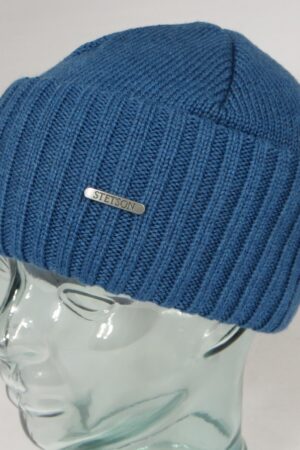 Stetson Strickmütze Northport Beanie Wollmütze blau Wintermütze Pull on cap Neu