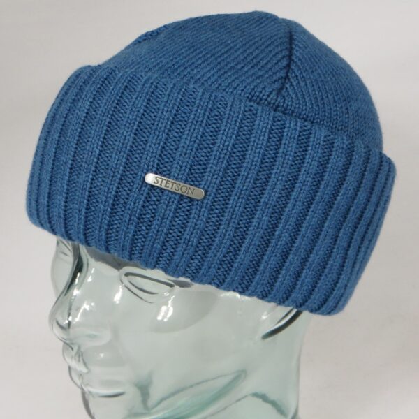 Stetson Strickmütze Northport Beanie Wollmütze blau Wintermütze Pull on cap Neu