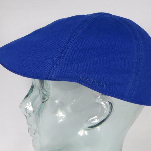 Stetson Texas Flatcap Schiebermütze Ivy Cap Cotton Baumwolle Gatsby royal blau Neu