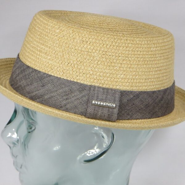 Stetson Pork Pie Hut Robstown Toyo Porkpie Hat Strohhut Sommerhut natur Neu