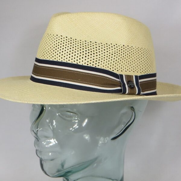 Vintimilla Panama Hut Sol ventiliert Strohhut Sonnen Stroh Hat Fedora Bogart Neu