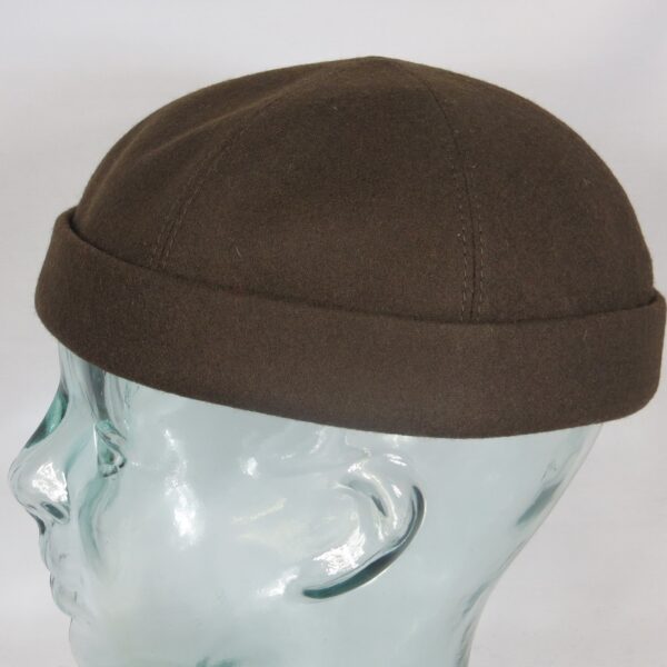 Bullani Sailorcap Wolle braun Dockermütze Docker Cap Mütze Skullcap Sailor Neu