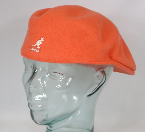 Kangol Wool 504 Flatcap Coral Flame Wolle Mütze Cap Pepe Schiebermütze