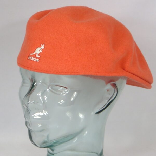 Kangol Wool 504 Flatcap Coral Flame Wolle Mütze Cap Pepe Schiebermütze