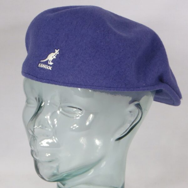 Kangol Wool 504 Flatcap lila Hazy Indigo Wolle Mütze Cap Pepe Schiebermütze