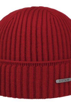 Stetson Strickmütze Parkman Beanie Mütze Wollmütze Wintermütze rot Neu