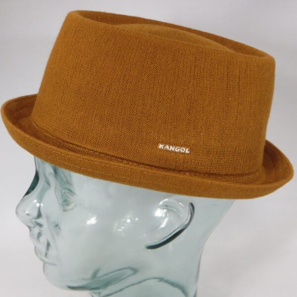Kangol Bamboo Mowbray Pork Pie Hut rost braun rustic caramel Hat Sommerhut Neu
