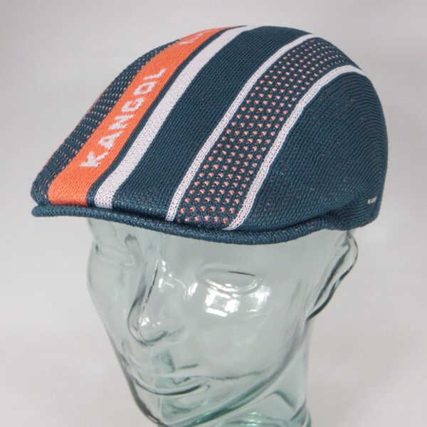 Kangol Tropic Game Stripe 507 Schiebermütze Flatcap Ivy Golf Cap Gatsby türkis Neu
