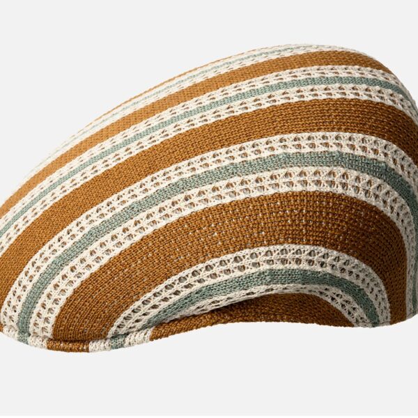 Kangol Resort Stripe 504 Schiebermütze Schirmmütze Flatcap Sommermütze beige Neu