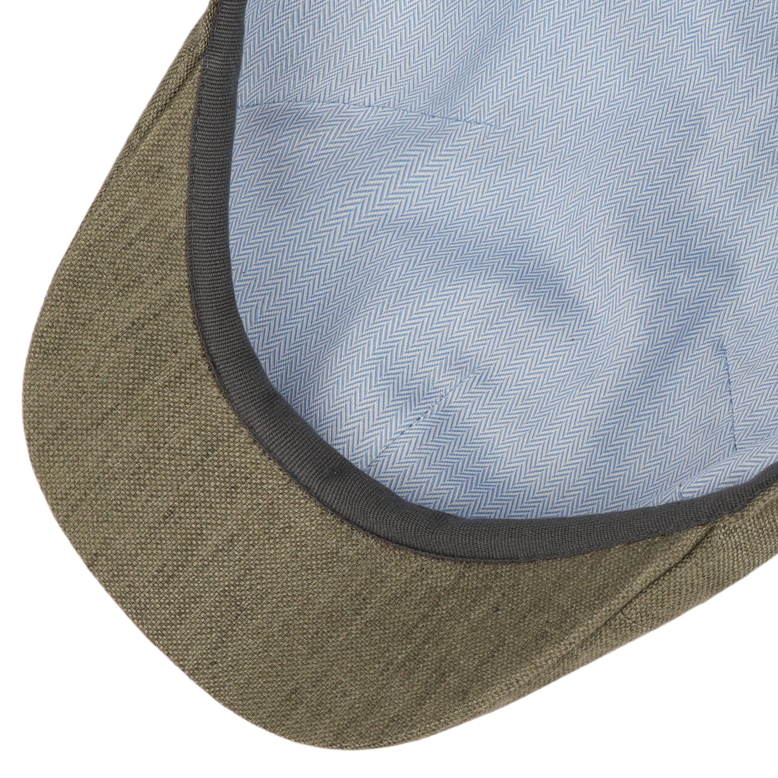 Stetson Texas Leinen Linen Schiebermütze Flatcap Ivy Cap Kappe Mütze oliv Neu – Bild 3